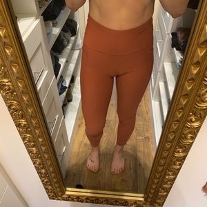 Burnt-orange Old Navy workout tights!